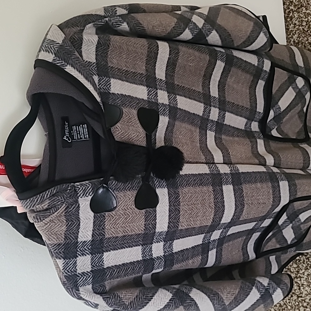 Plaid Poncho